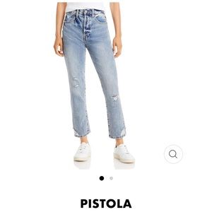 NWT Pistola Denim Keaton High Rise Slim Straight Jeans